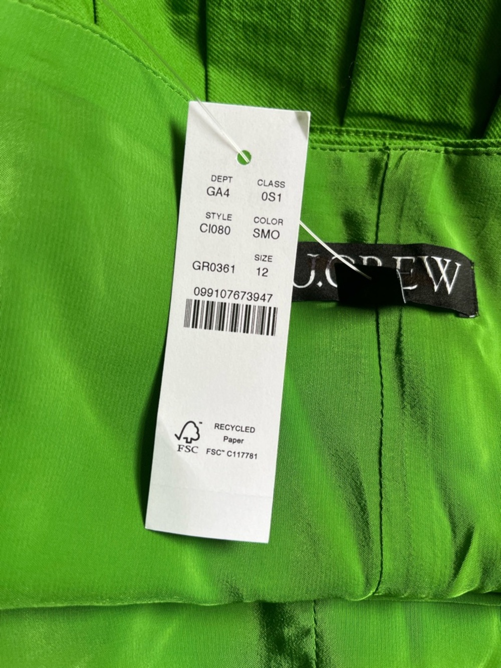 NWT J. Crew Pleated Drop Waist Midi Waist 12 - Picture 7 of 8